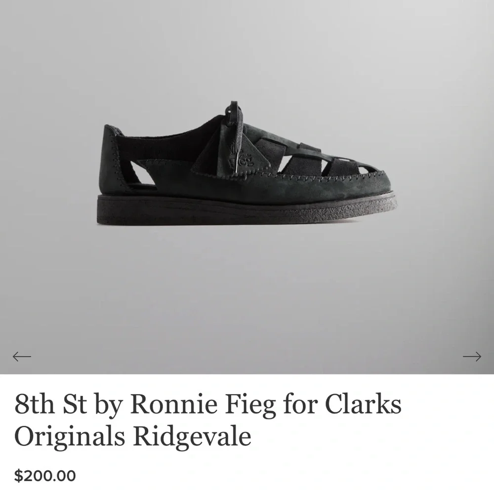 8th St by Ronnie Fieg for Clarks Originals Ridgevale men’s size 7 in black - Picture 1 of 5